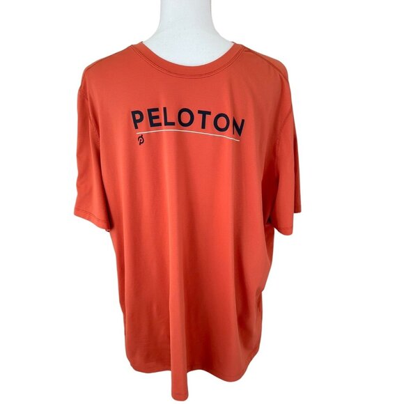 Peloton Mens Performance Shirt XL Nylon/Spandex Blend Burnt Orange - Picture 1 of 5